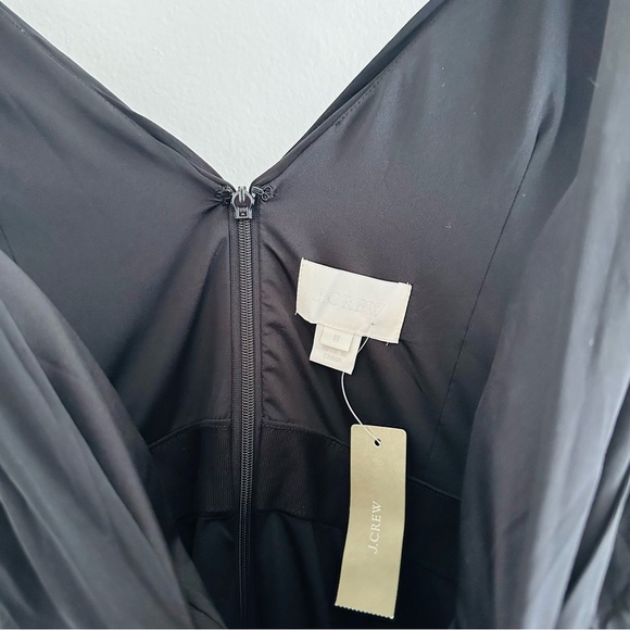 New J. Crew Black Sleeveless Dress Twist Front Sz 8 - Picture 8 of 12